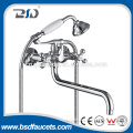Traditional design bathroom unique bath shower faucet mixer with brass telephone design handle shower classic style